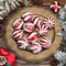 12 Pcs 2.4 Inch Christmas Ball Ornaments Glittering Plastic Hanging Decorations Elf Balls Swirl Candy Cane Peppermint Christmas Tree Pendants for Xmas Tree Decoration (Red and White)